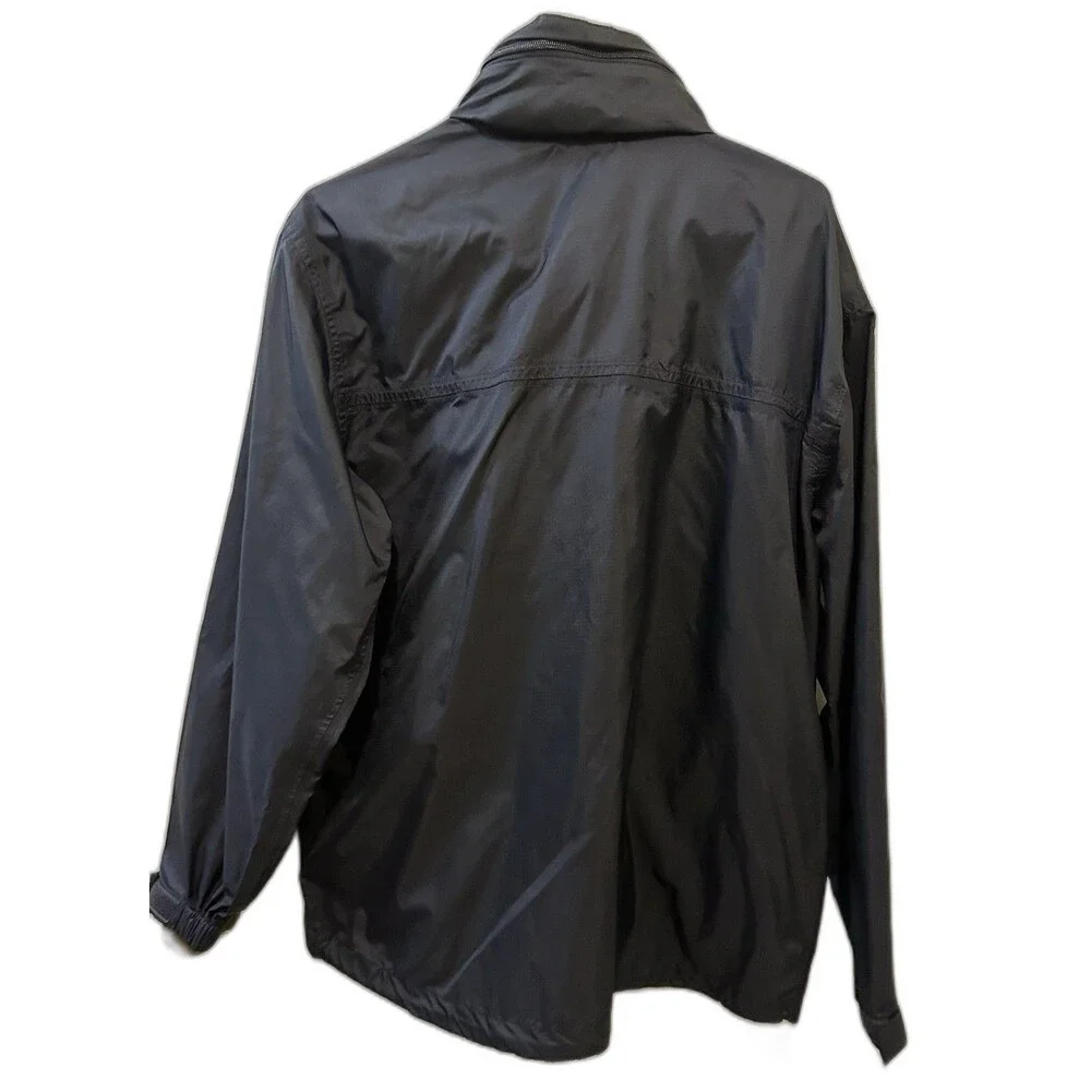 Charles River Navy Nylon Windbreaker Jacket Men’s Medium Lightweight Zip Up